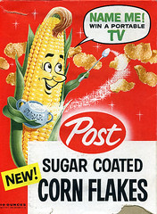 Post Sugar Coated Corn Flakes box