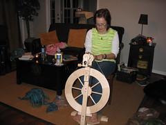 First Try on the Spinning Wheel