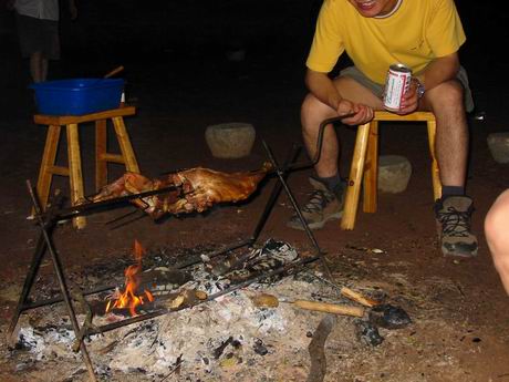 烤羊腿喝啤酒(barbecue)