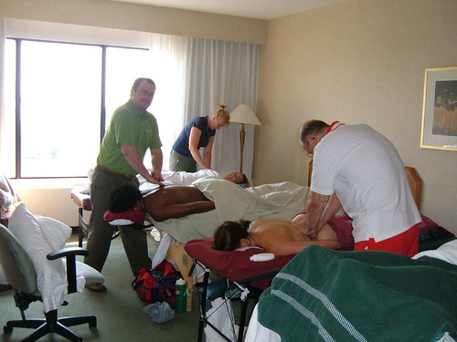 working with the massage therapists