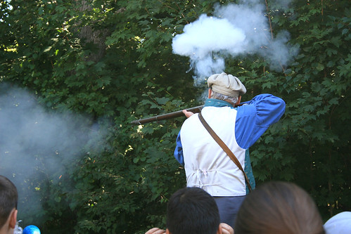 Old Stubridge Village Homeschool Day: musket shooting 2