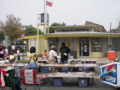 Book seller by the library, H Street Festival