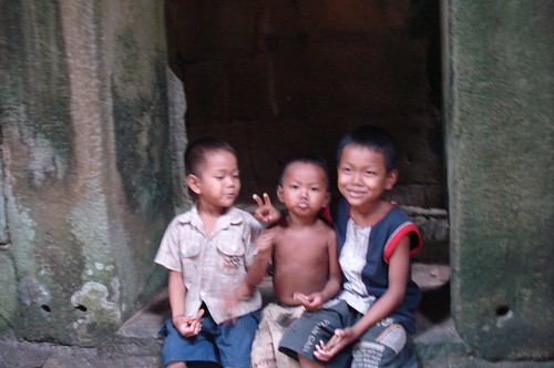 Children at Jungle Temple