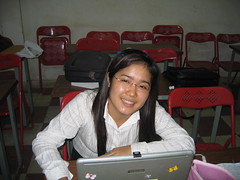 Keo Kalyan in her classroom