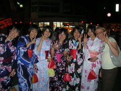 Students in Yukata