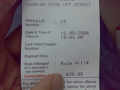 Picked up a parking fine as well