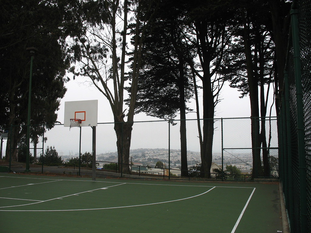 basketball court in holly park