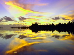 Life glow with sunset, its reflection,