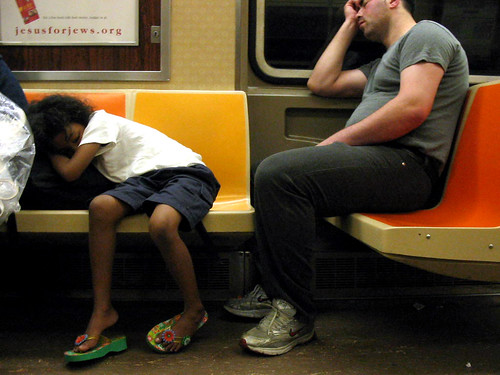 Subway Sleepers: 6 AM, Sunday Morning