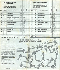 Disneyland Hotel Mini Golf scorecard