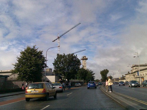 Cranes over the N4, near Hueston Station