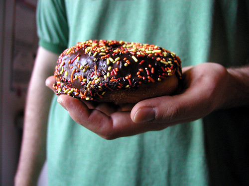 forbidden donut, with Fall-style sprinkles