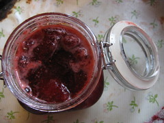 Finished jam in jar