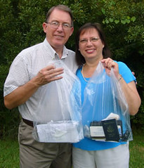 Keith & Kay with travel bags