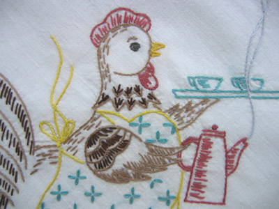 embroidery close-up