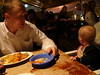 20060817g Kat and Daddy eating dinner