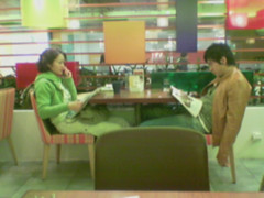 Couple in restaurant