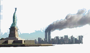 El inconfundible skyline de Manhattan aquél trágico día