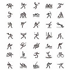Beijing 2008 Olympic Games Icons white