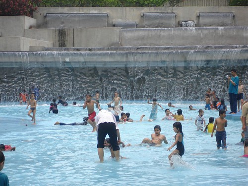 Check out the joy in those faces!!! Water park at KLCC