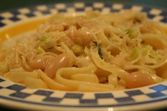 pasta with leeks and beans
