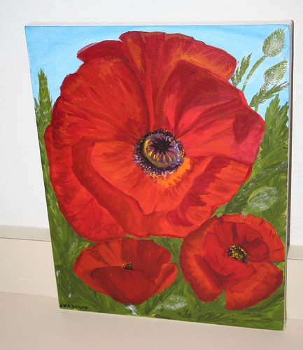 Poppy painting