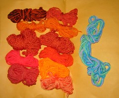 Orange Yarn & Sock Scrap