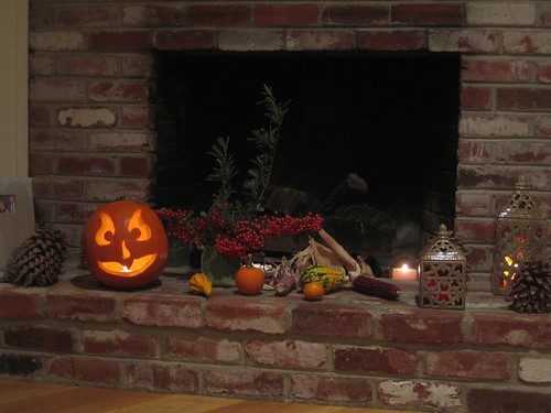 Fireplace Ready for Halloween