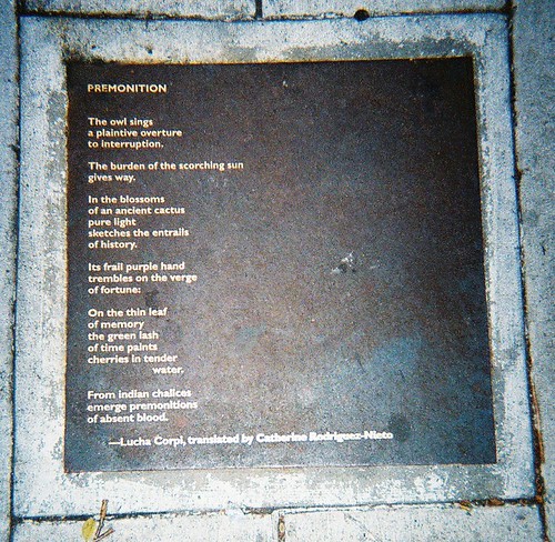 Lucha Corpi's Poetry Plaque - Poets' Way, Berkeley