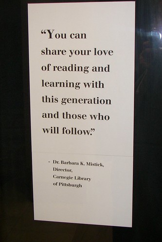 Share your love of reading and learning, Carnegie Library, Pittsburgh