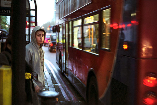 Boy and bus