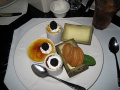 The Blue Bayou's Tortuga Trio of Crème Brûlée, in a supposedly edible trunk. (11/19/06)
