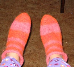 Striped Fuzzy Feet