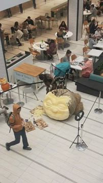 Gordon Sparks carving a pumpkin