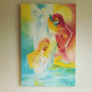 Baptism of Christ. 2020 (Details) by Stephen B. Whatley