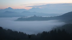 Early Morning Mist at St Thomaz Church, Slovenia (filmed 1st Oct 2020)