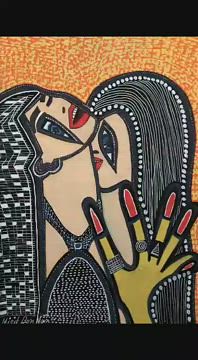 קונים אמנות ישראלית בסטודיו לציור חוויה שבטית ופופ ארט מירית בן נון ציירת ישראלית מודרני עכשווי