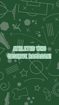 Athletes who observe ramadan! ✨