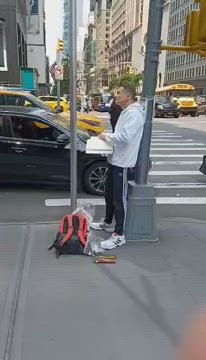 Stephen B Whatley drawing in Park Ave NYC - May 24 2023