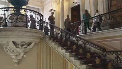 Video, Internal Staircase, State Hermitage Museum, Saint Petersburg, Russian Federation.