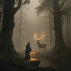 burning deer