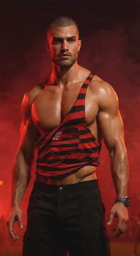 L$ 199 70% OFF - 6704 TANK TOP STRAP ON THE LEFT SHOULDER - FLAMENGO