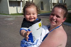 Mommy and Nathan from the pool