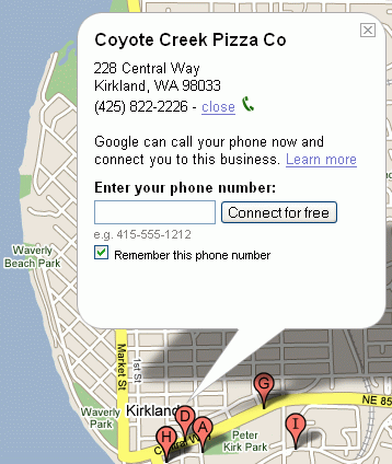 Click to Call Map