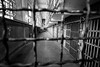 Look through the bars at Alcatraz