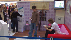 Nintendo Wii demonstration at Churchill Square, Brighton. 1