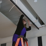 Mallory Bass - Assistant Stage Manager, Writers Theatre's New Building's Ceremonial Beam-Signing.