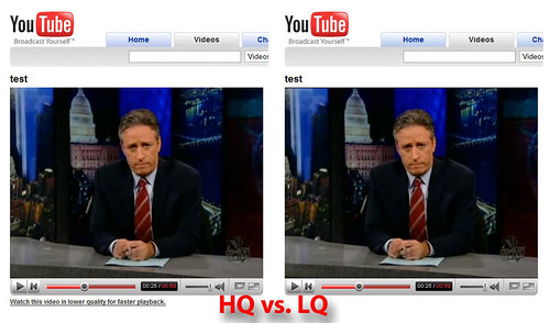 High Quality vs. Low Quality Video on YouTube