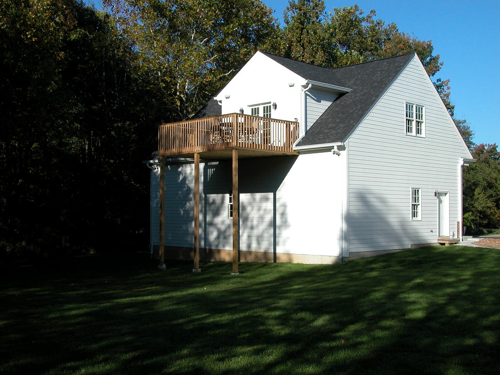 Anchorage Carriage House & Deck Back View
