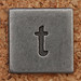 Pewter Lowercase Letter t